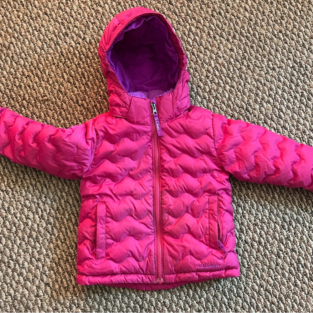 L.L. Bean Kids Pink Puffer Jacket